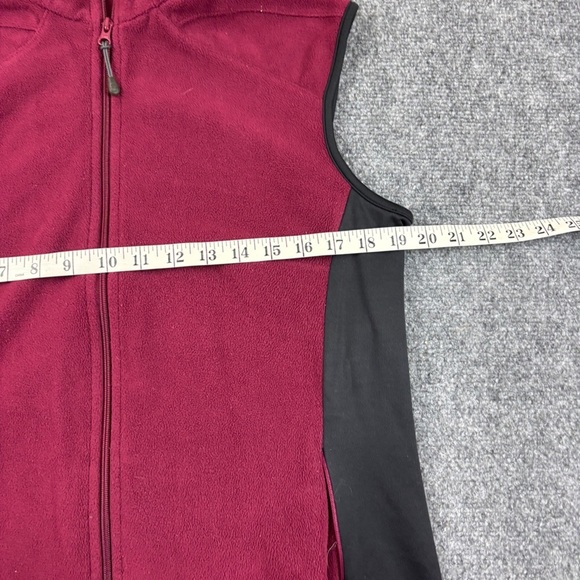 COLUMBIA Women’s Titanium Maroon/Black Fleece Vest Size: Large - Picture 8 of 8